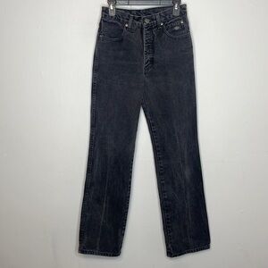 Vintage Harley-Davidson | Women’s Black Washed Jeans Size 8 Long